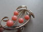 Vintage Angel Skin Coral Pin Taiwan R.O. C. Never Worn With Tag