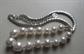 Napier Faux Pearl Chain Necklace Signed Jewlery