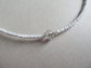 Vintage Laguna Glass and Crystal Memory Wire Choker Necklace Never Worn