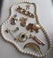 Vintage Jewelry Lot Pins Necklace Pendant and More