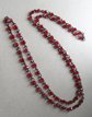 Red Aurora Borealis Glass Beaded Chaine Necklace