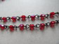 Red Aurora Borealis Glass Beaded Chaine Necklace