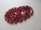 Red Aurora Borealis Glass Beaded Chaine Necklace