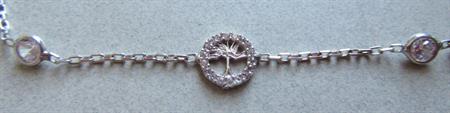 Sterling Silver and Crystal Tree Bracelet