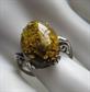 Sterling Silver Faux Amber Ring and Pendant Fine Jewelry