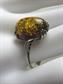 Sterling Silver Faux Amber Ring and Pendant Fine Jewelry