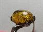 Sterling Silver Faux Amber Ring and Pendant Fine Jewelry
