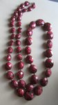 Vintage Faceted Merlot Lucite Long Necklace Never Worn