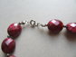 Vintage Faceted Merlot Lucite Long Necklace Never Worn