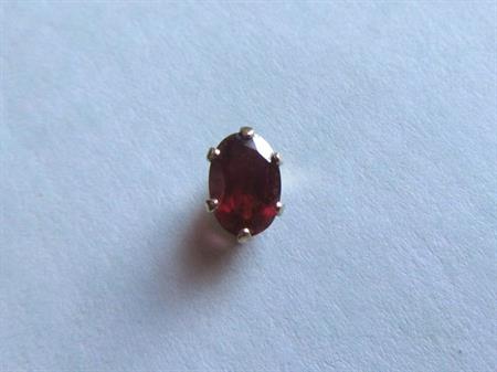 Genuine Garnet Sterling Single Earring Stud Fine Jewlery