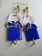 Two Pairs Giant 1980's Lucite Clip Earrings Never Worn Vintage Jewelry