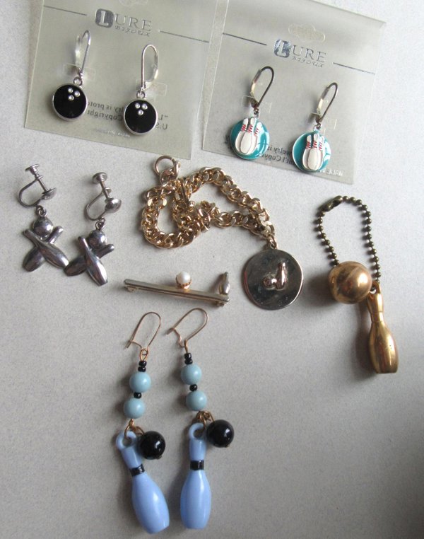 Vintage and Up Bowling Jewelry Lot
