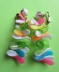 Mod 1960's Tutti Fruiti Clip Earrings Vintage Jewelry