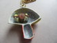 Vintage Anthropomorphic Mushroom Pendant Necklace Google Eyes Articualted