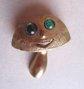 Anthropomorphic Pin JJ Jonette Mod Mushroom Vintage Jewelry