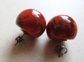 Vintage Chunky Bakelite Pierced Ball Earrings Never Worn