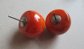 Vintage Chunky Bakelite Pierced Ball Earrings Never Worn