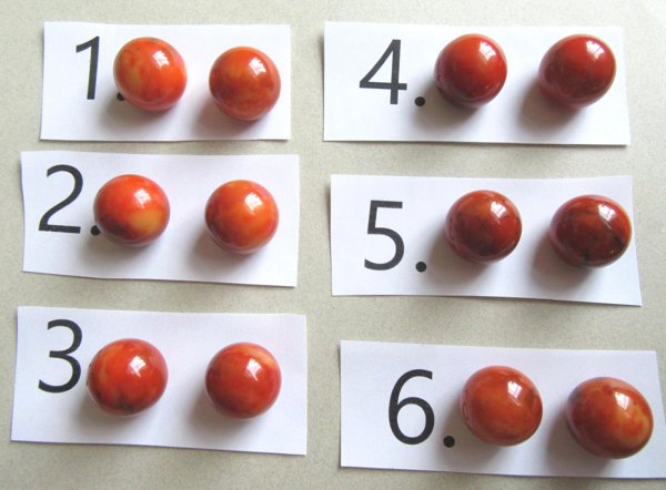 Vintage Chunky Bakelite Pierced Ball Earrings Never Worn