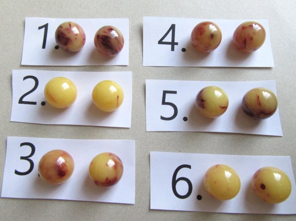 Vintage Chunky Bakelite Pierced Ball Earrings Never Worn