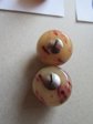 Vintage Chunky Bakelite Pierced Ball Earrings Never Worn