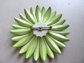 Vintage Mod Green Enameled Flower Pin