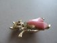 Vintage Cat in Pink Lucite Pants Figural Pin 