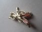 Vintage Cat in Pink Lucite Pants Figural Pin 