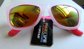 Vintage 1980's Opti Ray Iridescent Pink Ladies Sunglasses W/Tag