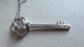 Sterling And 10k Genuine Diamond Key Pendant on Chain Never Worn W/Tag Fine Jewelry