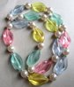 1980's Pastel Lucite Necklace Vintage Jewelry