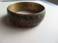 Boho Brass Inlay Bangle Bracelet