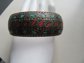 Boho Brass Inlay Bangle Bracelet
