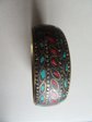 Boho Brass Inlay Bangle Bracelet