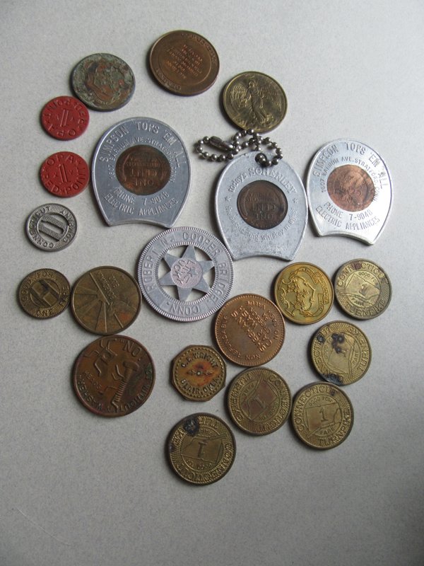Vintage tokens and Save a Penny Opa Red Point Lot