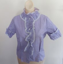Vintage 1950's Purple Checkered Blouse Never Worn