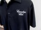 Vintage Canadian Club Men's Black Polo Shirt Medium