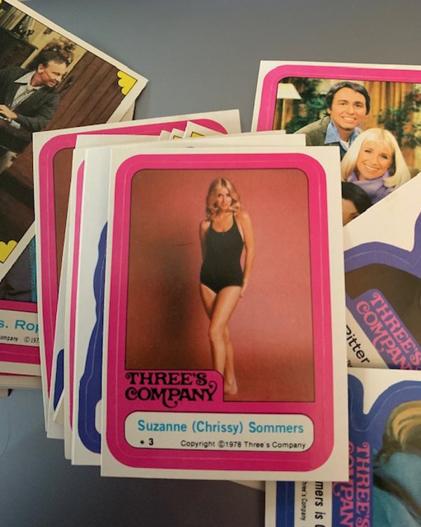 Vintage Three's Company 85 Stickers Lot 1970's TV Memorabilia