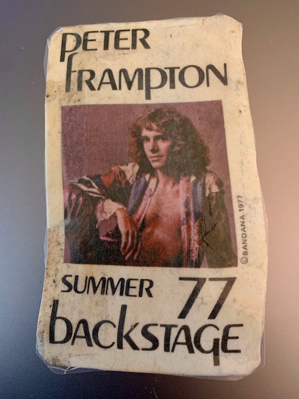 Vintage Authentic Peter Frampton Back Stage Pass 1977 Music Memorabilia