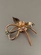 Vintage Krementz Gold Plate Rose Pin Signed Jewelry