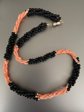 Vintage Genuine Coral and Black Onyx Necklace