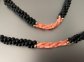 Vintage Genuine Coral and Black Onyx Necklace