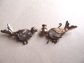 Vintage Unsigned Gene Verrecchio For Coro Bird Couple Pin Set 1940's Jewelry