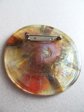 Trippy Art Glass Pin Brooch 