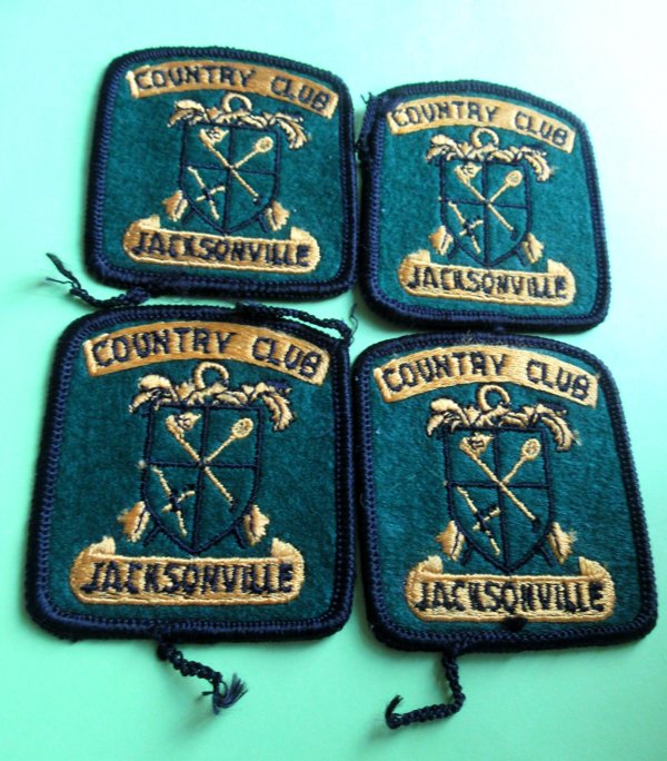 Vintage Jacksonville Country Club Patch Lot Golf Memorabilia