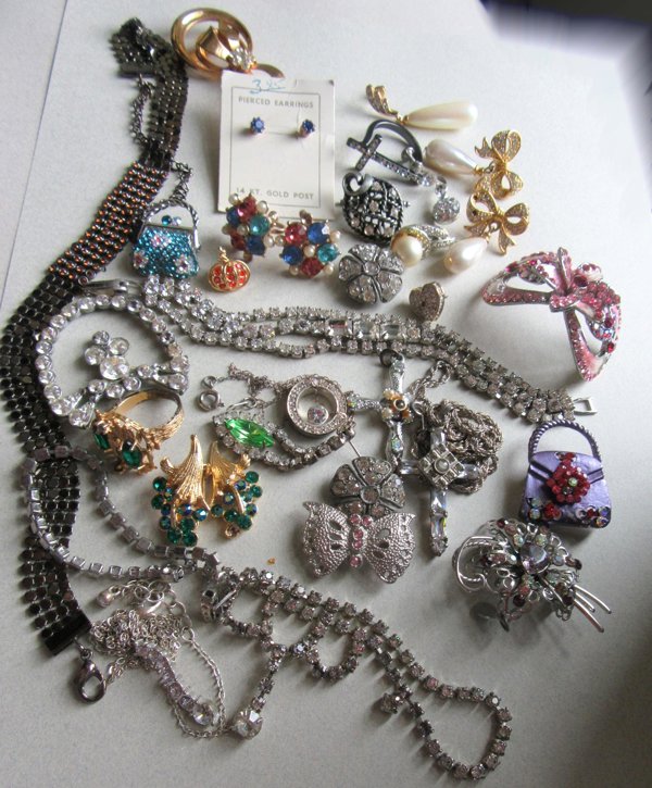 Rhinestone Havest Lot Jewelry Making Junk Lot