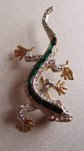 Rhinestone Lizard Pin Brooch Never Worn