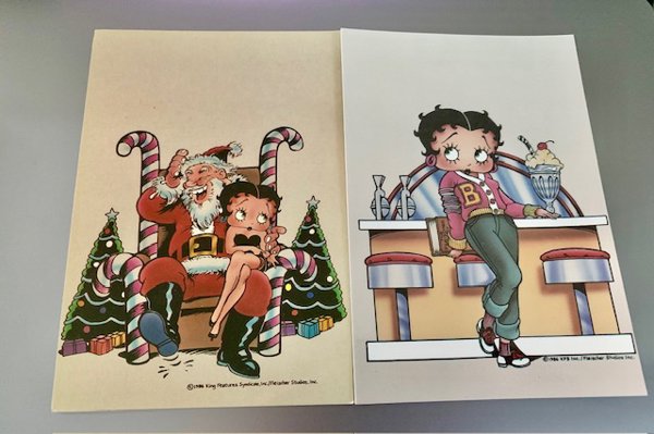 Vintage 1986 Betty Boop Postcards King Features Syndicate Unsued