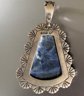 Carolyn Pollack Sterling Silver Sodalite Amethyst Pendant Fine Jewelry