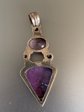 Sterling Silver Purple Gemstone Pendant 925 Fine Jewelry