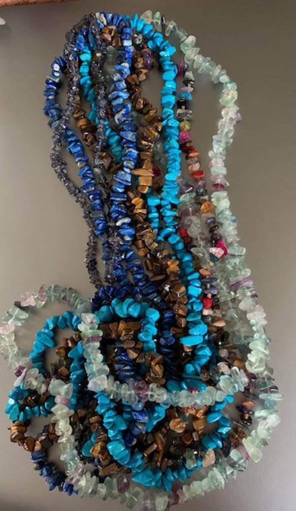 Gemstone Nugget Necklace Lot Wear or Take Apart